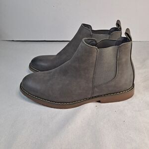 Jabasic Chelsea Boots Men's 9 Gray Grey Faux Leather